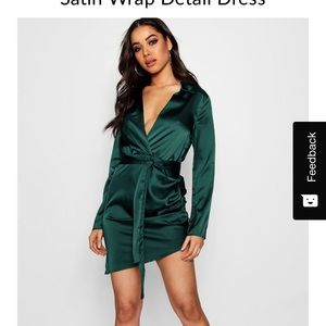 Emerald / Jade Green Silk Dress